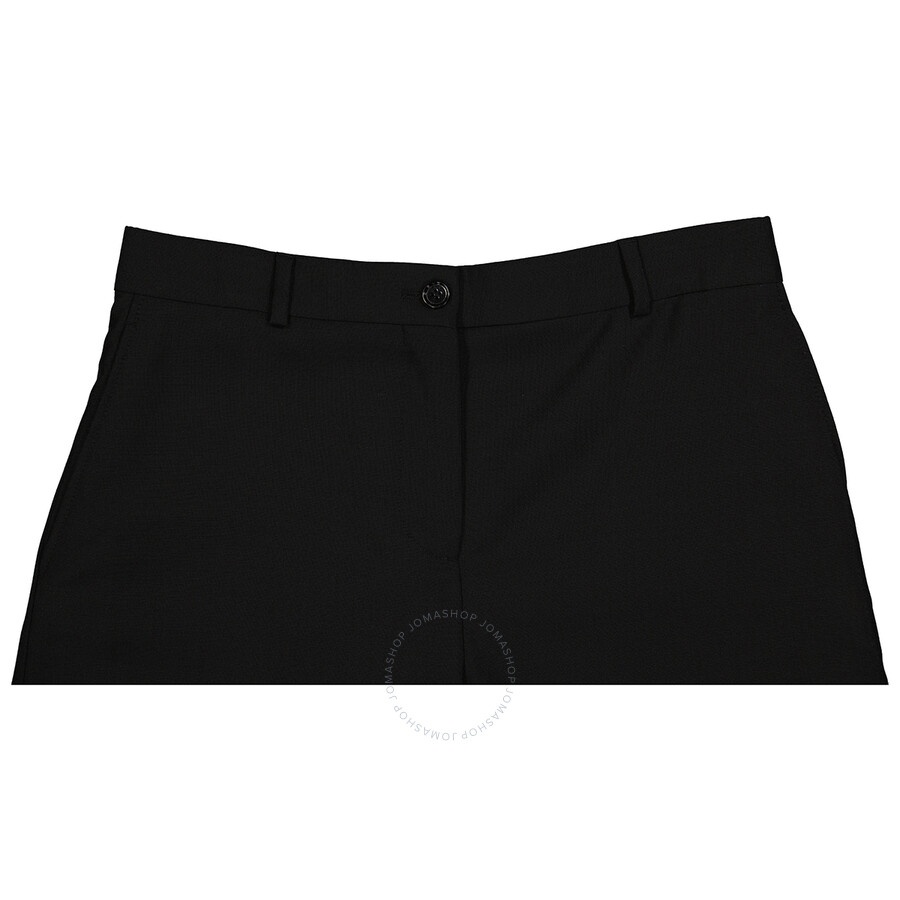Burberry Ladies Black Geometric Print Panel Mohair Wool Shorts - 7