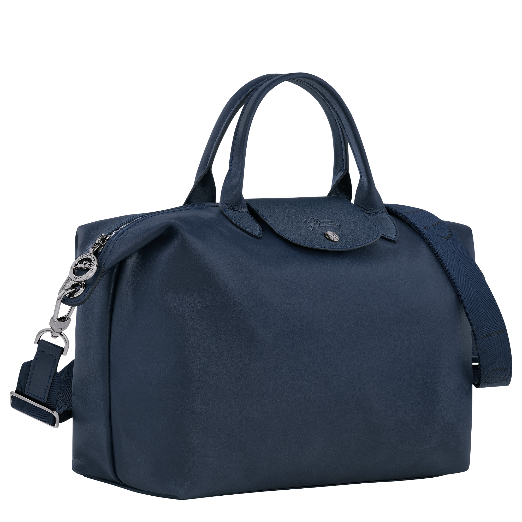 Le Pliage Xtra L Handbag Navy - Leather - 3