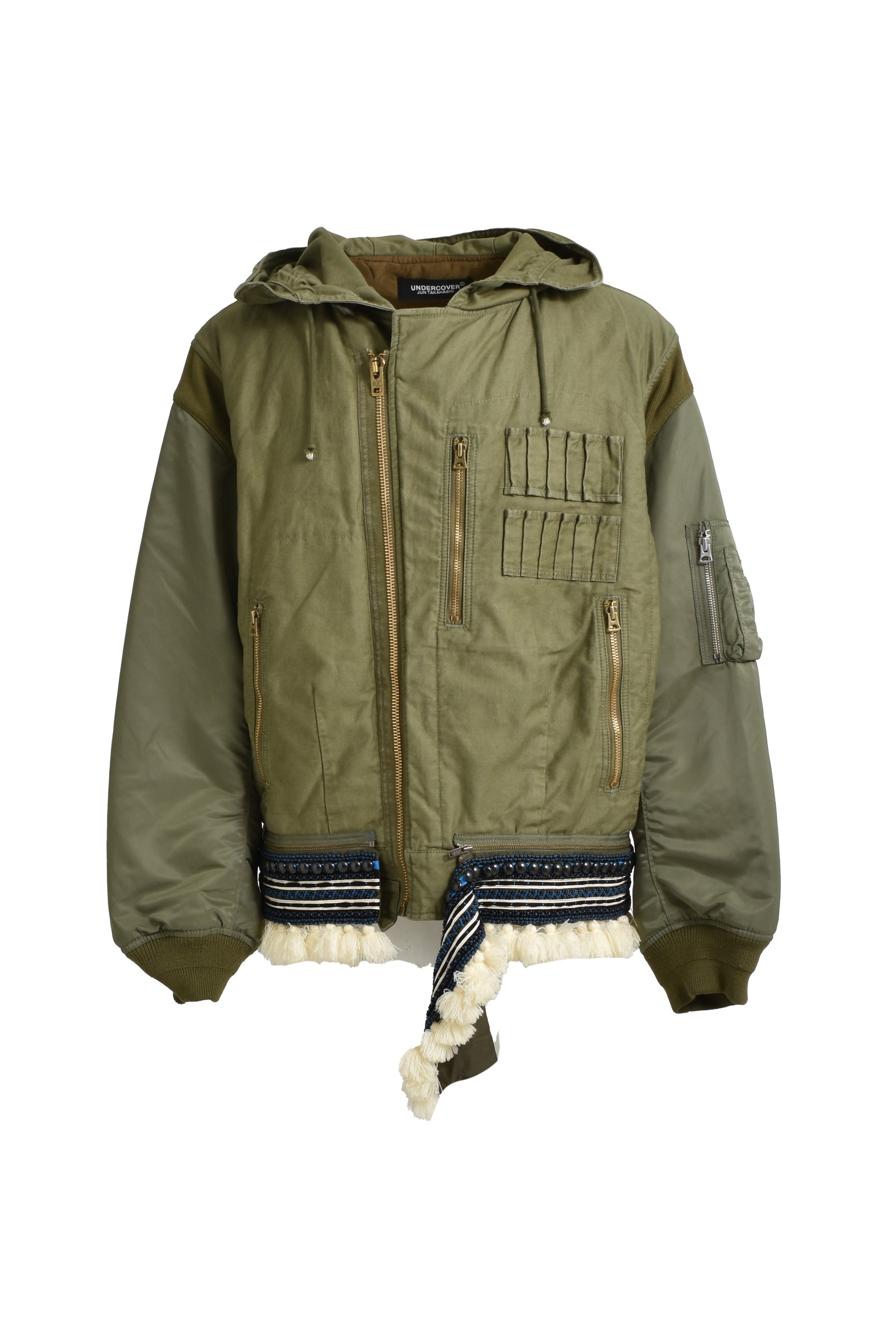 ジャケット・アウター archive khaki zip jacket Buy Khaki Green EDIT Overhead Quarter Zip Jacket with