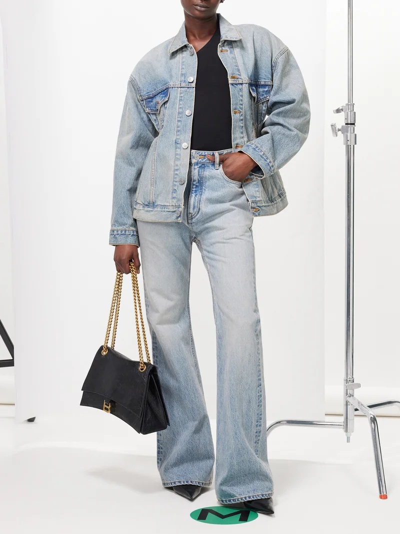 ジャケット BALENCIAGA HOURGLASS DENIM JACKET BALENCIAGA Hourglass oversized denim jacket | NET-A-PORTER