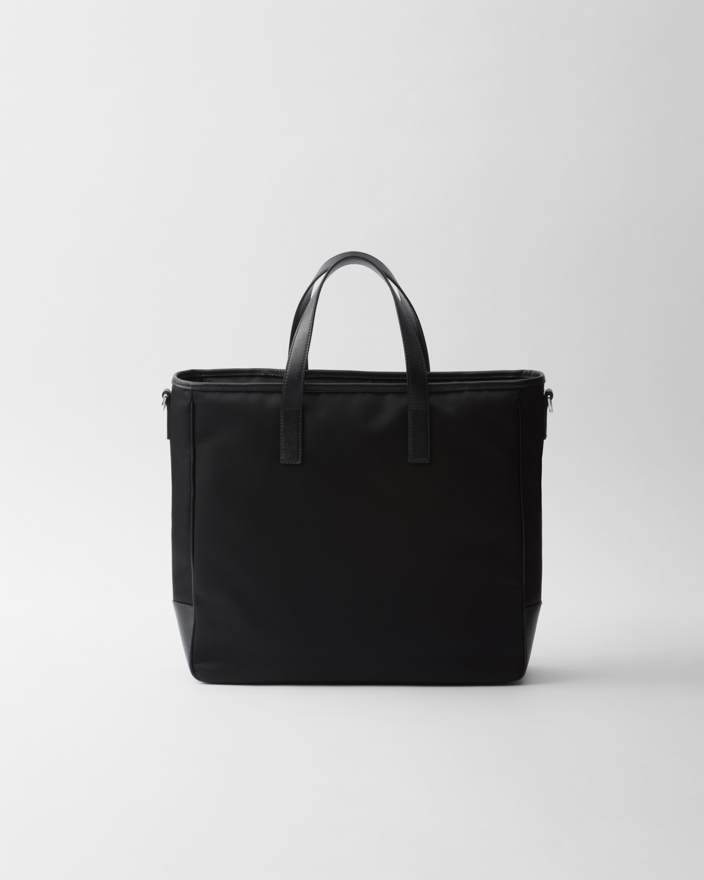 Re-Nylon and Saffiano leather tote bag - 3