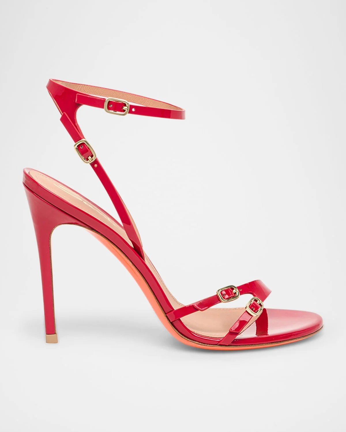 Virna Patent Buckles Strappy Sandals - 1