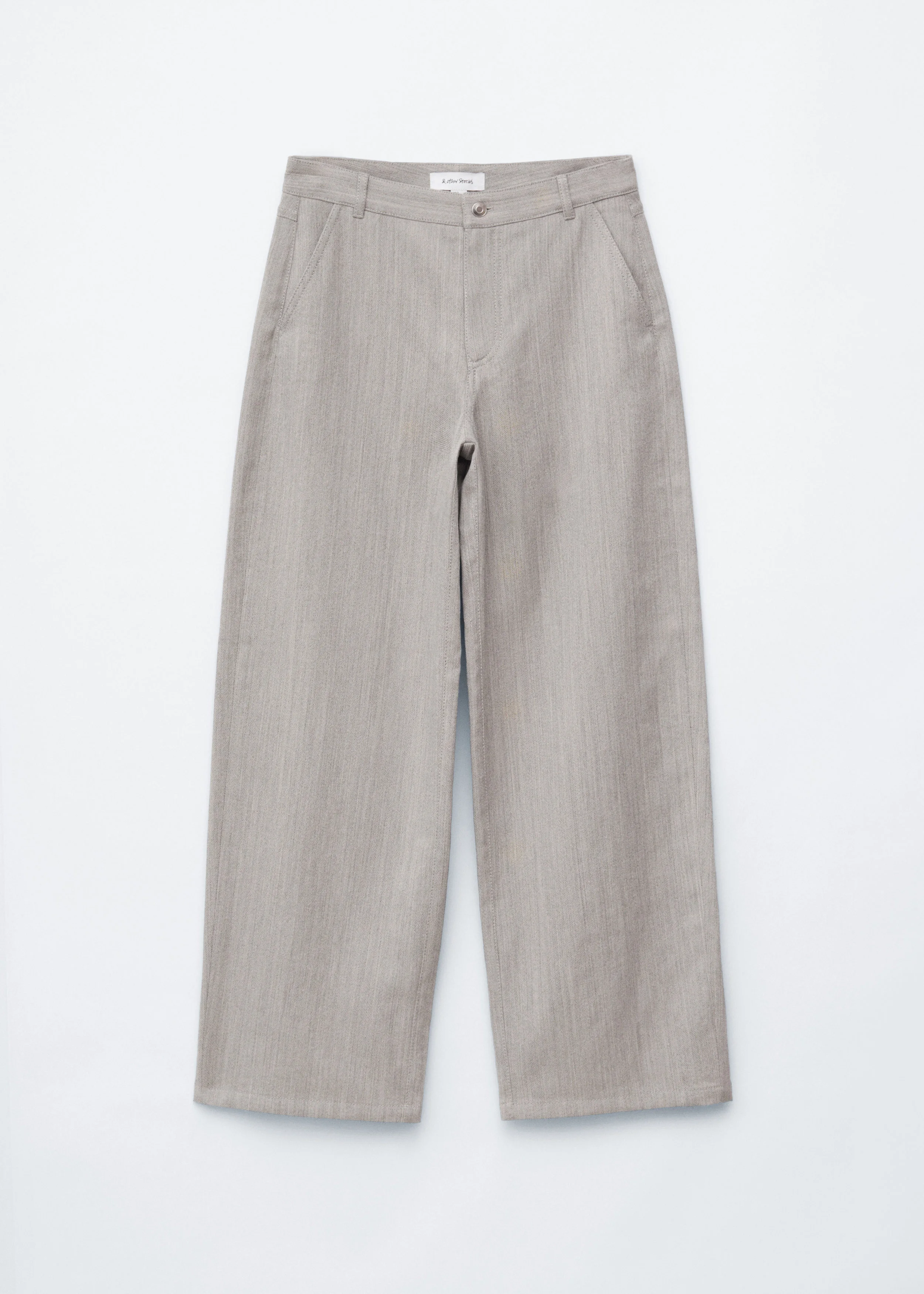 Wide-Leg Wool Trousers - 1