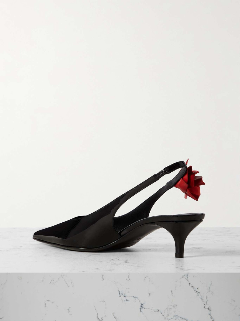 Appliquéd patent-leather slingback pumps 3