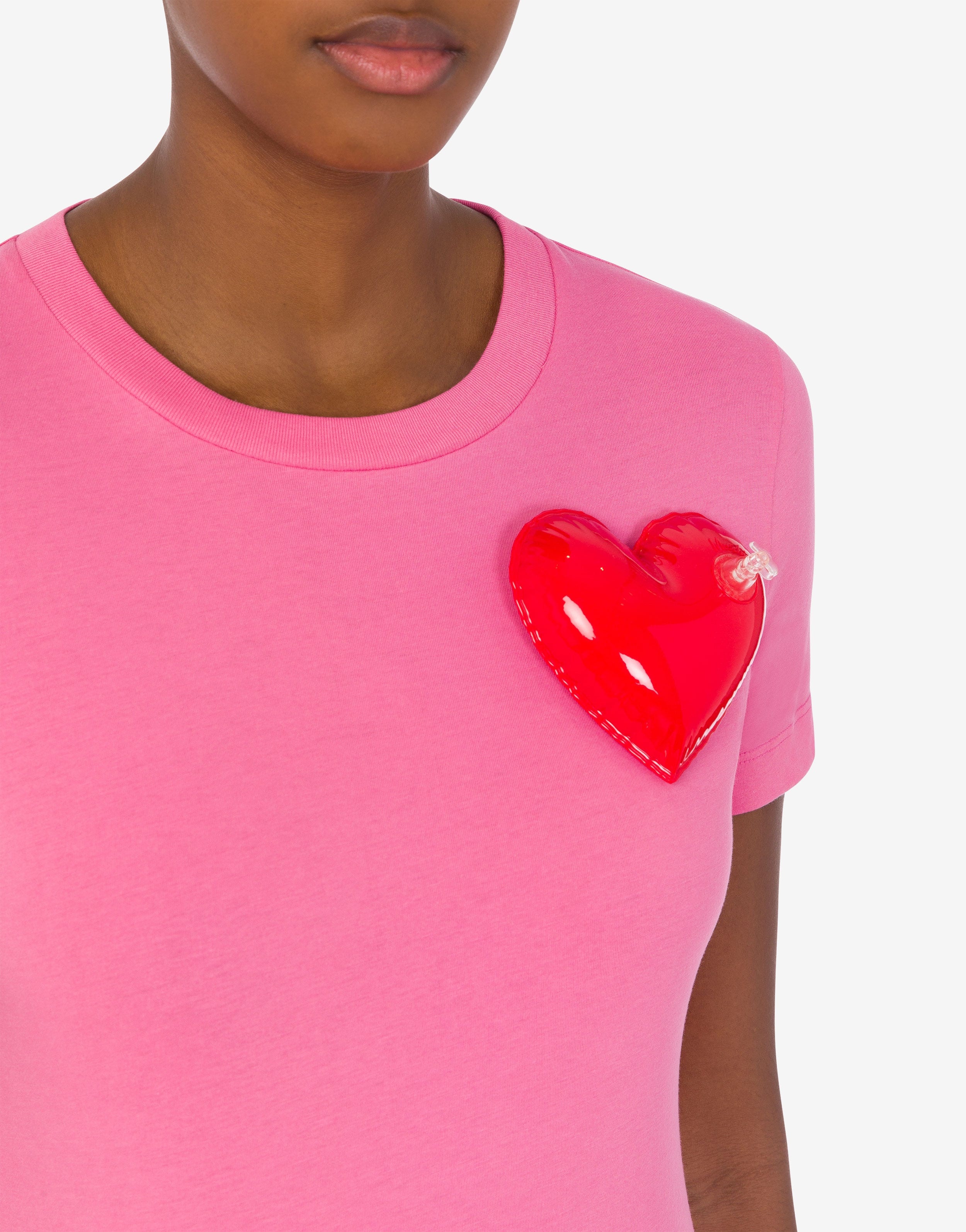 INFLATABLE HEART ORGANIC JERSEY T-SHIRT - 4