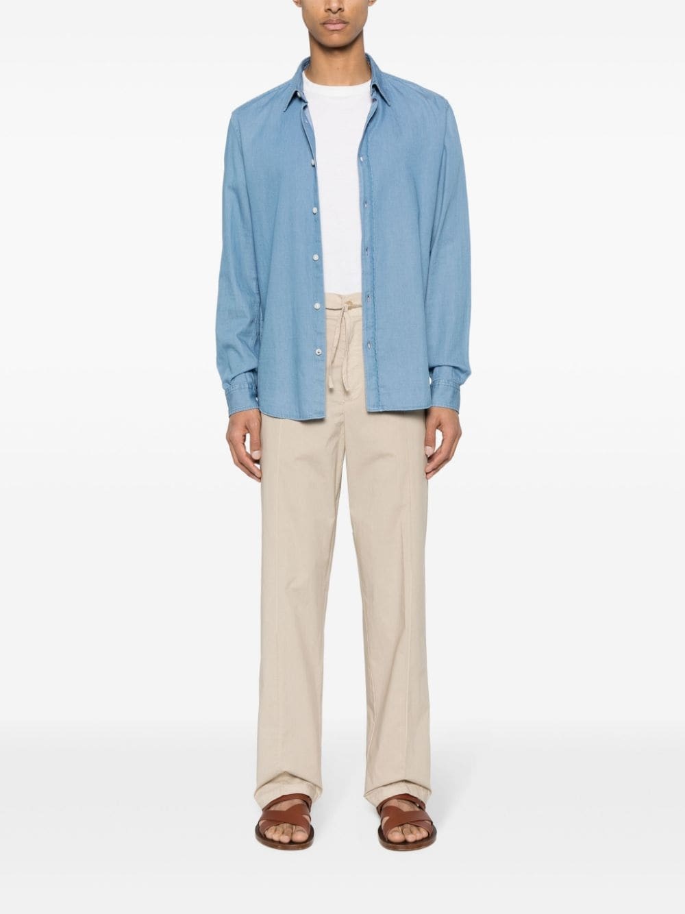 mid-rise straight-leg trousers - 2