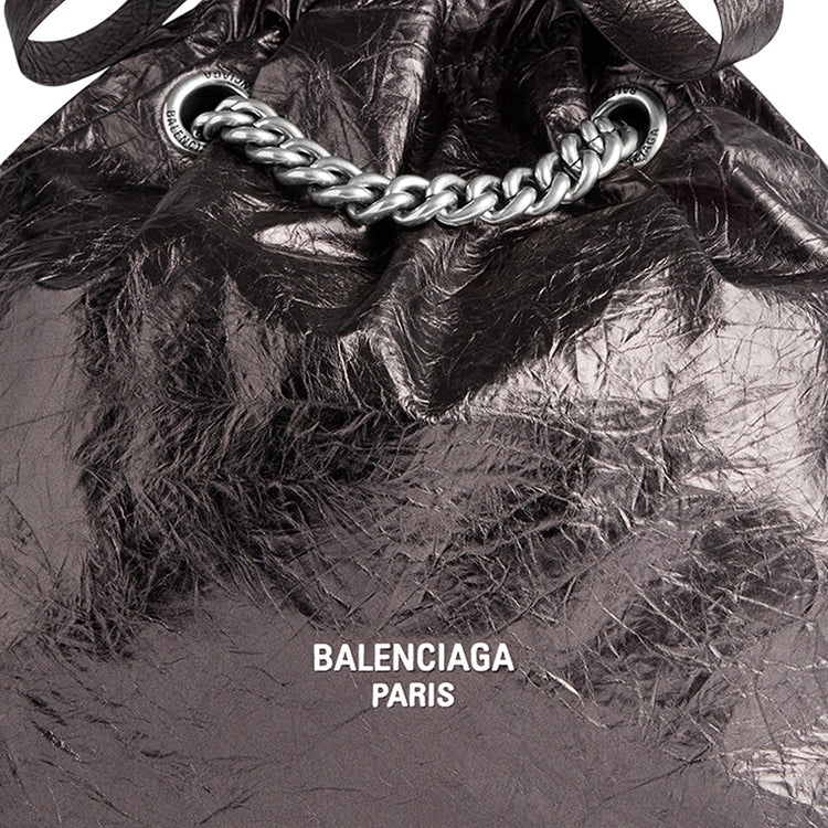 (WMNS) Balenciaga Crush Medium Tote Bag Metallized 'Grey' 7429412AATG1314 - 6