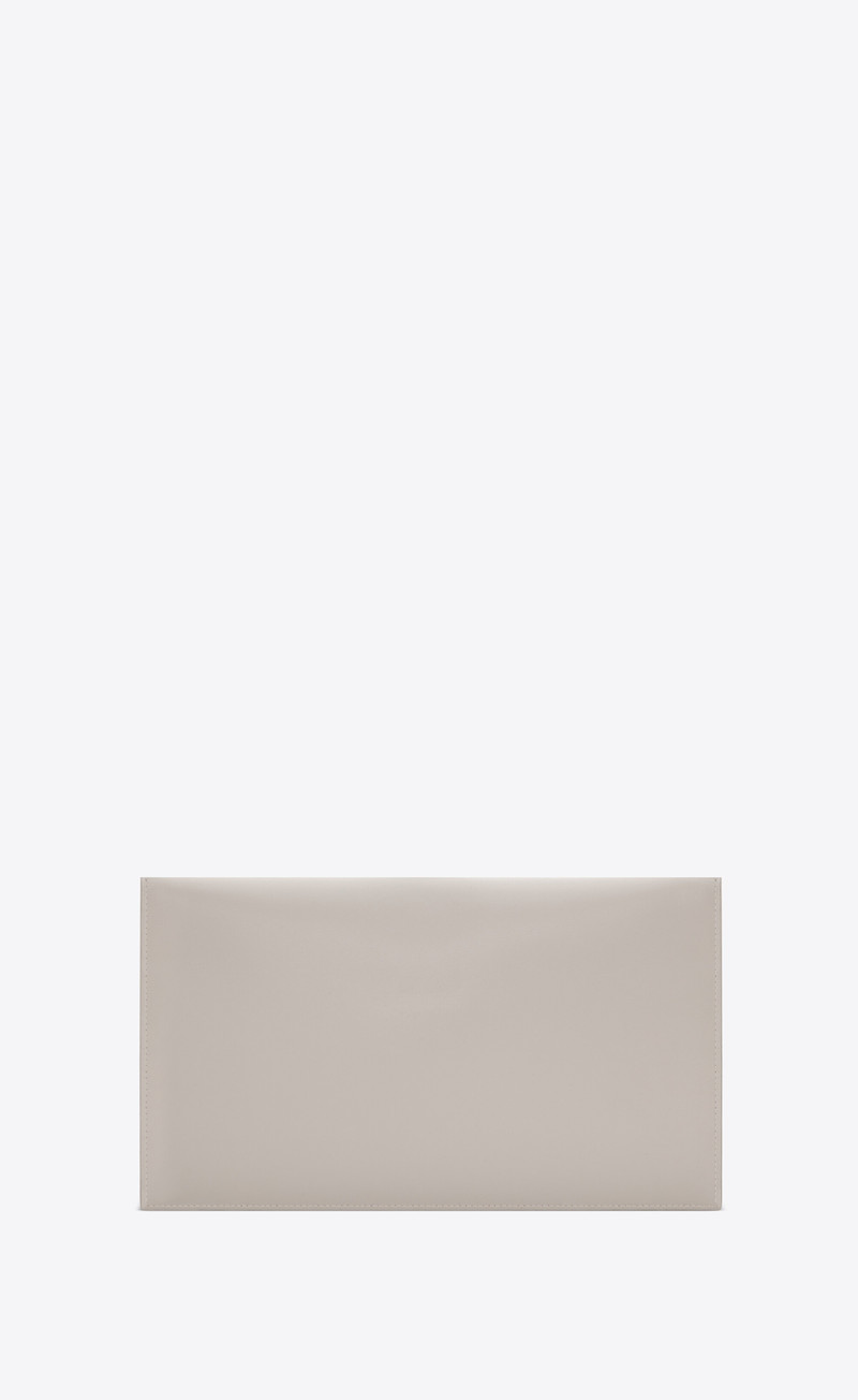 SAINT LAURENT uptown pouch in shiny smooth leather outlook