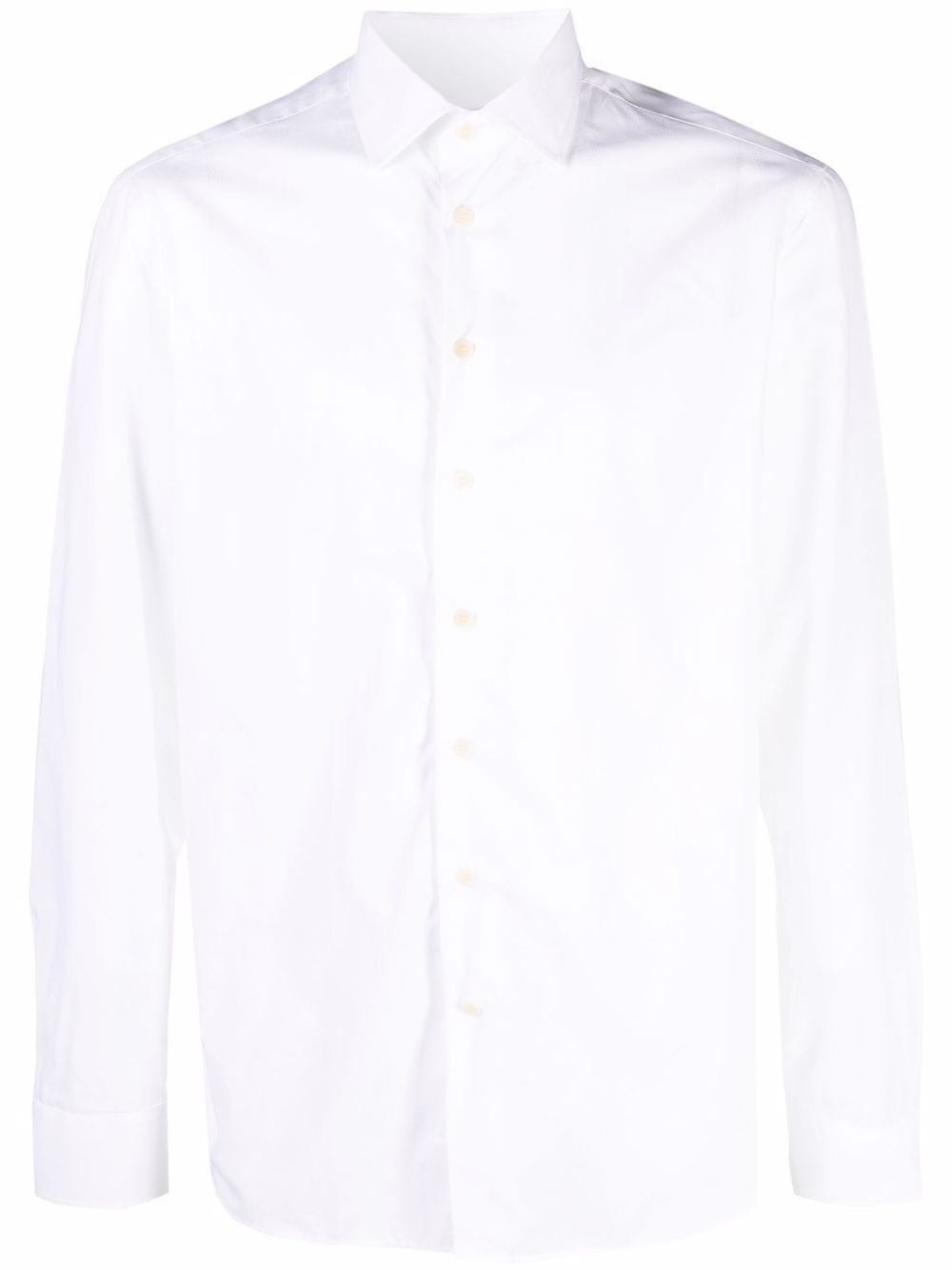 pointed collar cotton shirt - 1