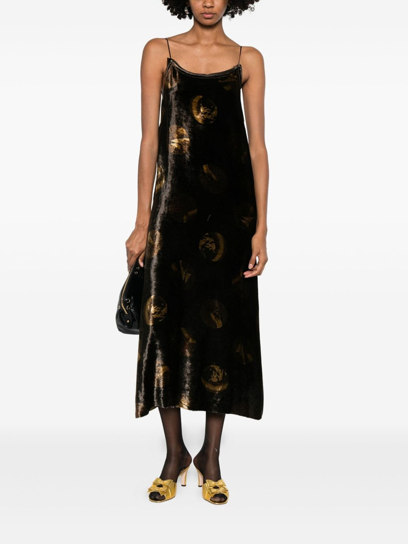 UMA WANG abstract-pattern midi dress outlook