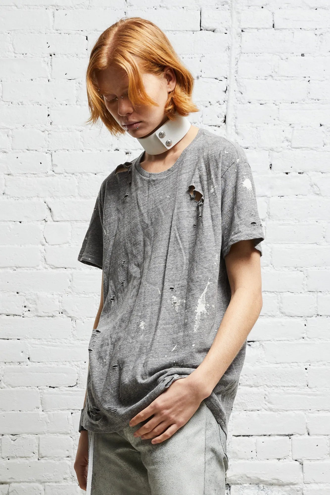 DESTROYED BOY T - HEATHER GREY - 2