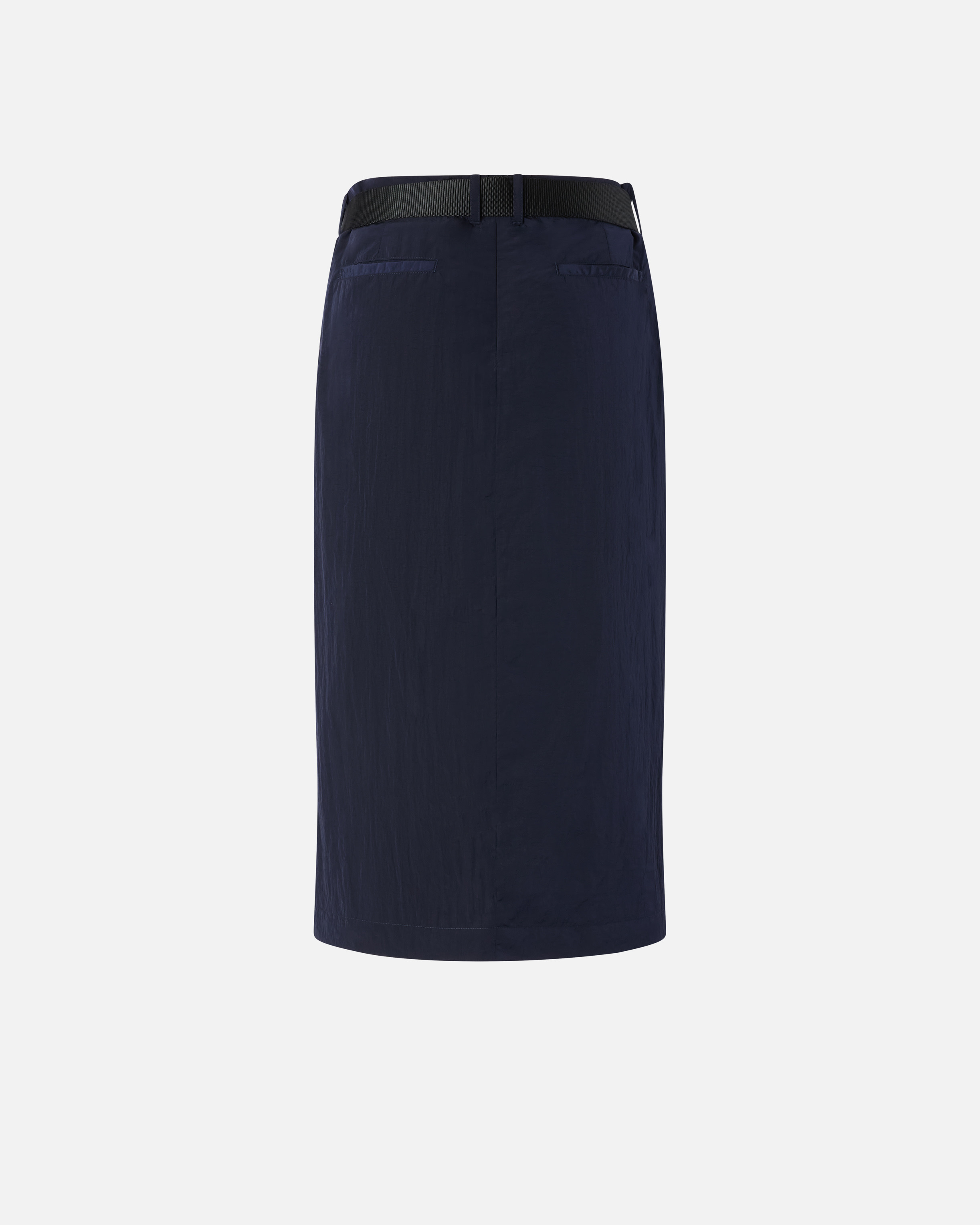 SHORT ASYMMETRICAL SKIRT IN TECHNICAL FABRIC WITH BELT - 6