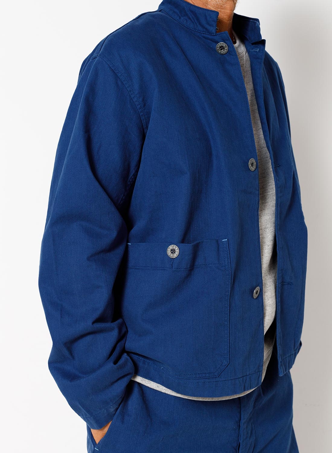 Railroad Jacket Cotton Twill in Indigo - 3