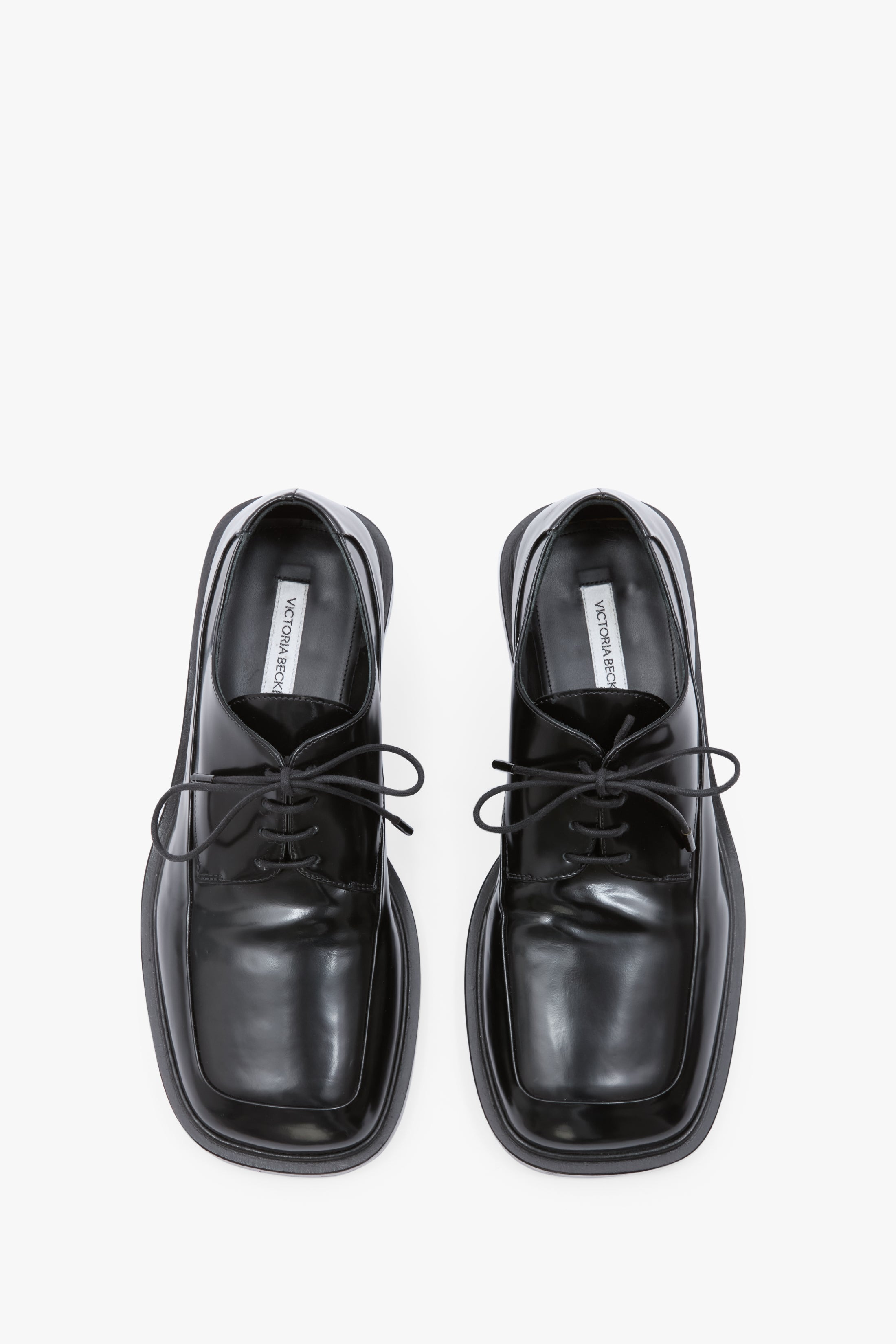 Flat Lace-Up Shoe in Black Smooth Leather - 4