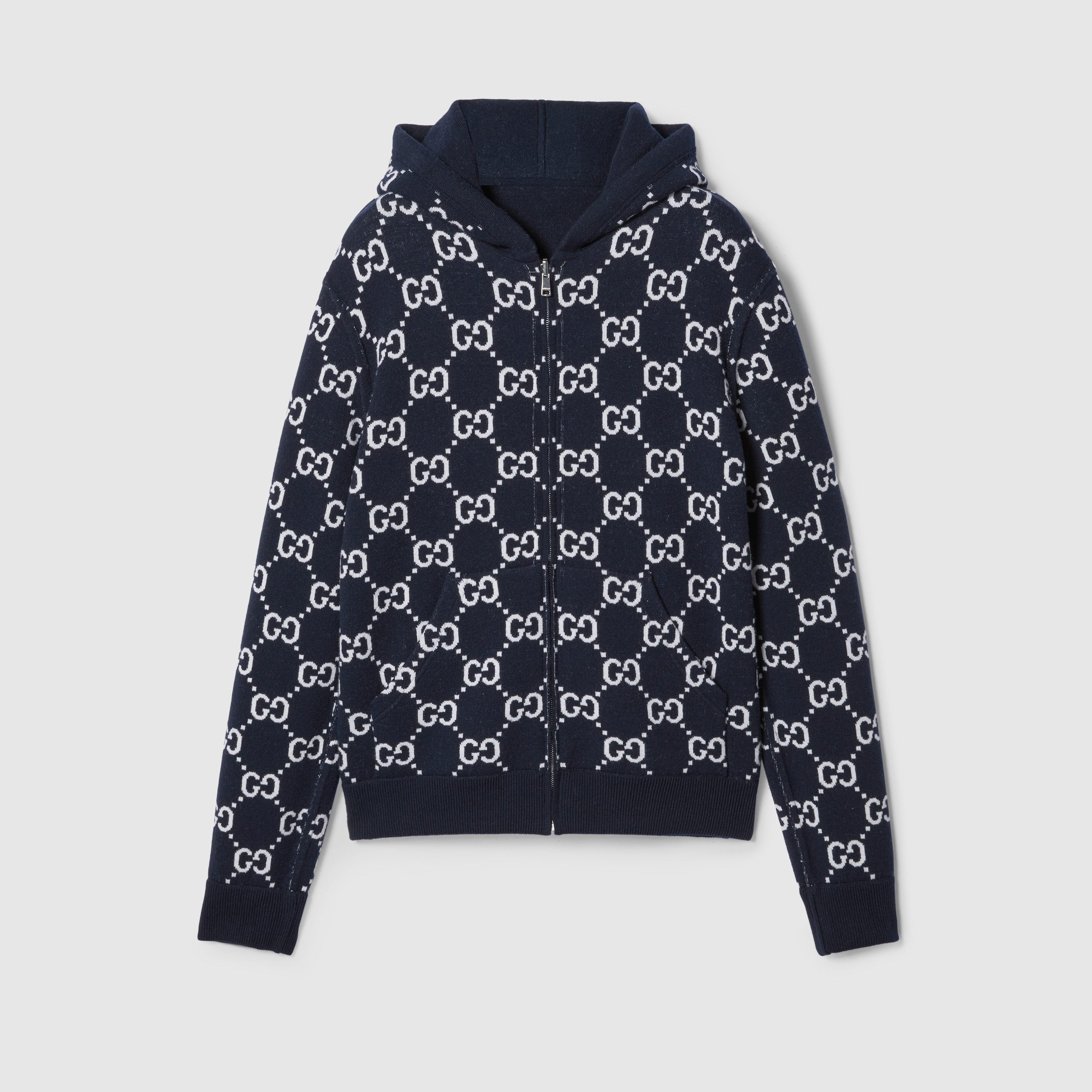 Reversible GG wool hooded zip jacket - 10
