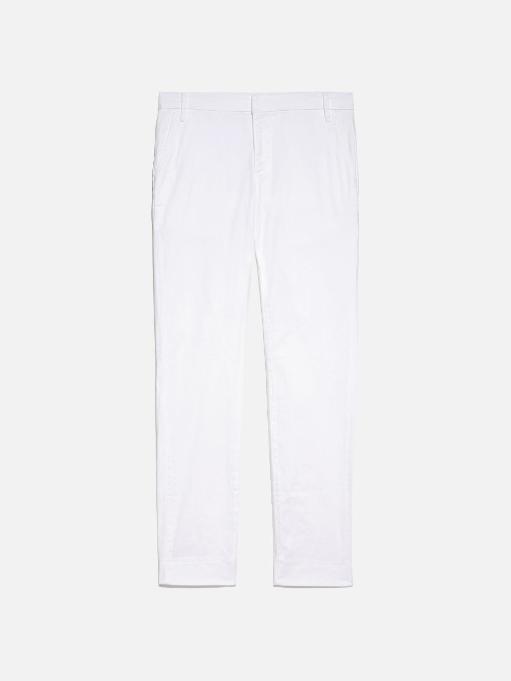 Slim Chino in White Canvas - 1