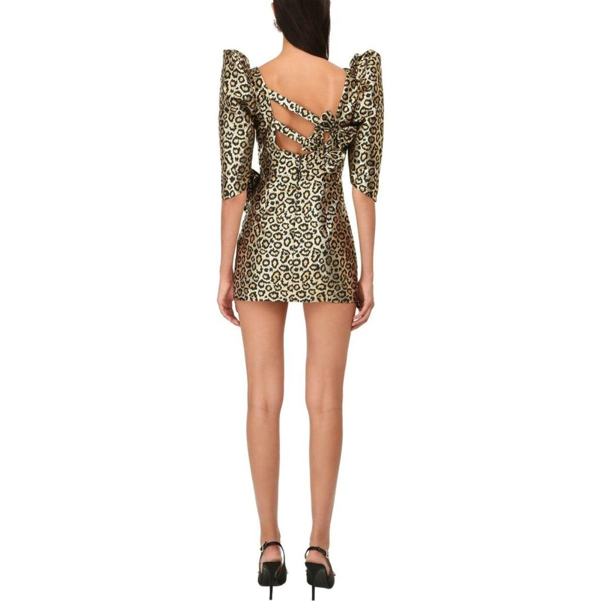 Lurex Leo Jacquard Mini Dress - 4
