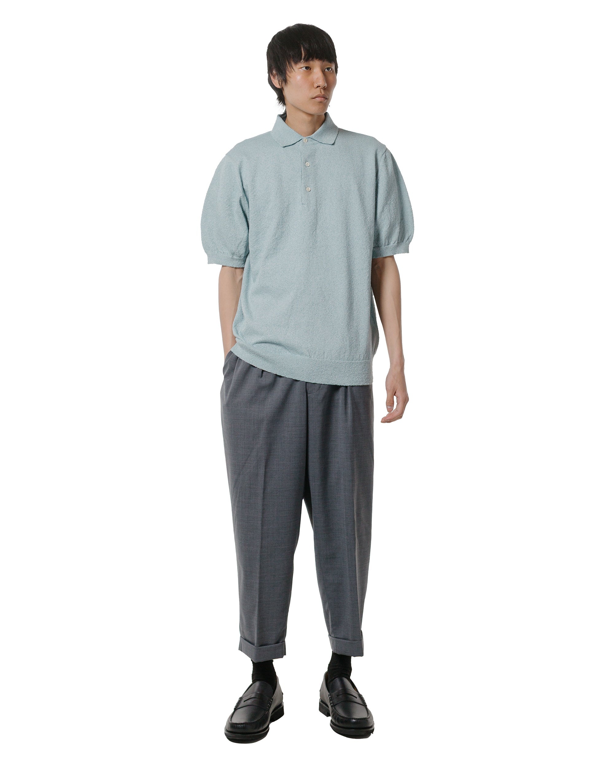 Knit Polo Boucle Sax - 4