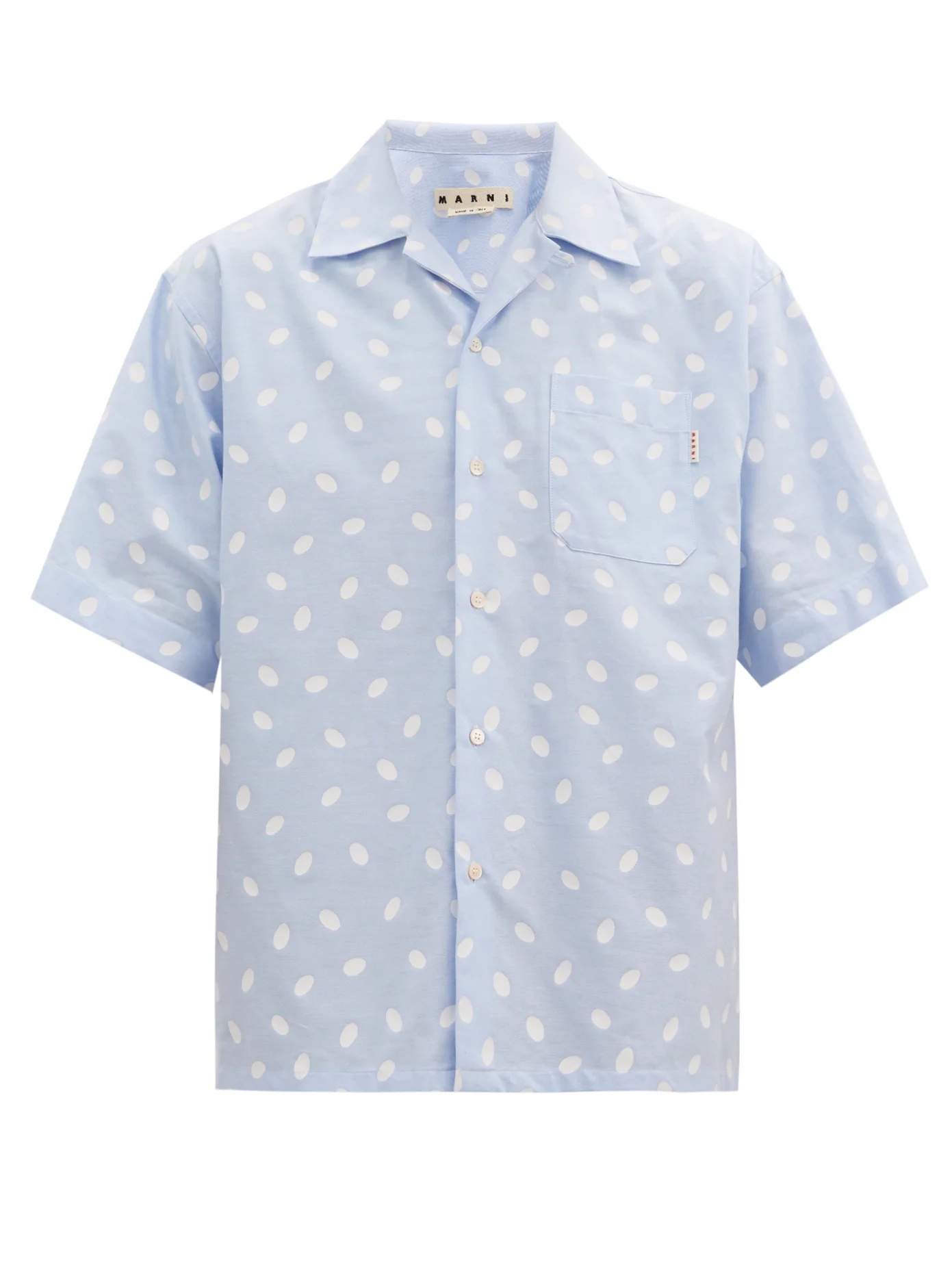 Oversized polka-dot cotton shirt - 1