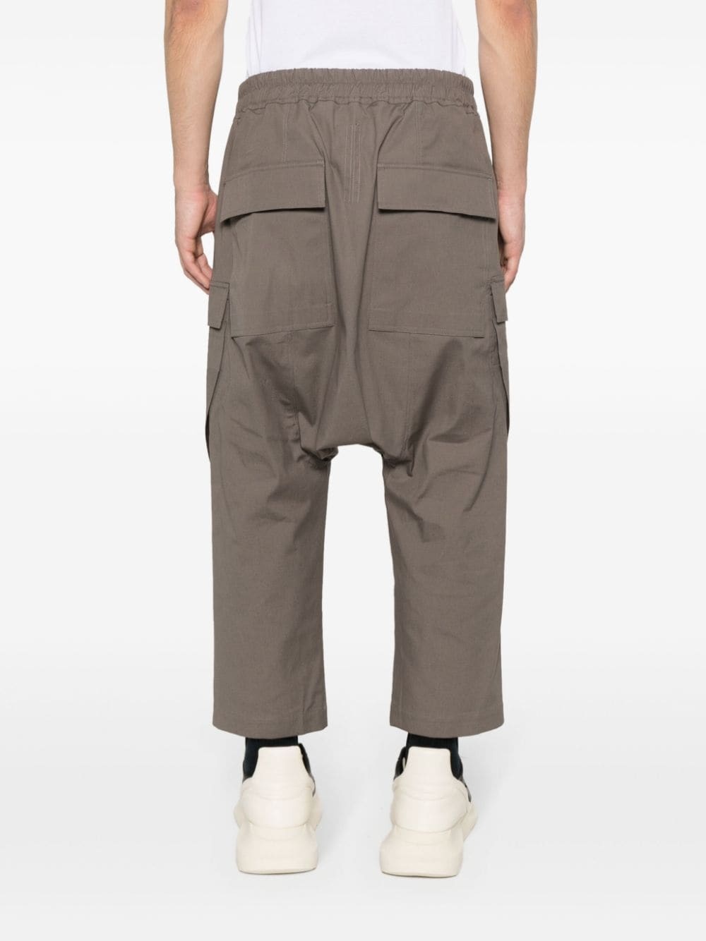 drop-crotch tapered trousers - 4