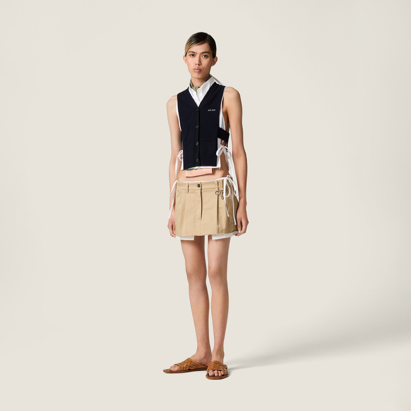 Miu Miu Chino miniskirt outlook