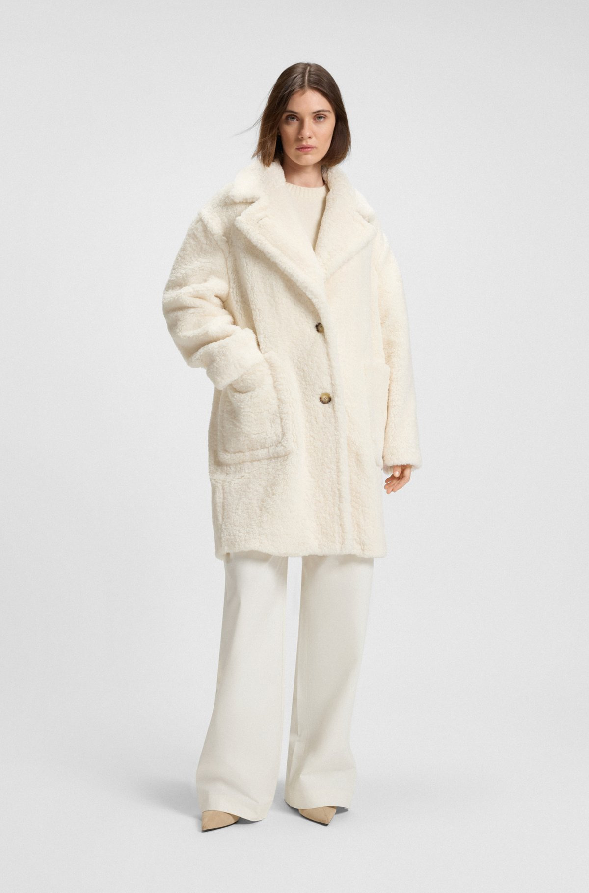 TEDDY COAT WITH ADJUSTABLE COLLAR - 2