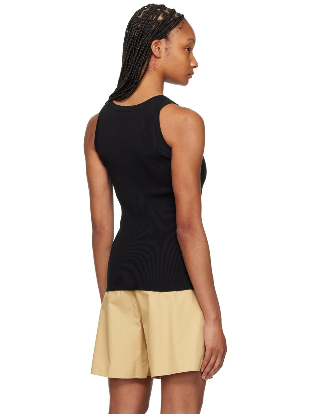 Black High Gauge Tank Top - 3