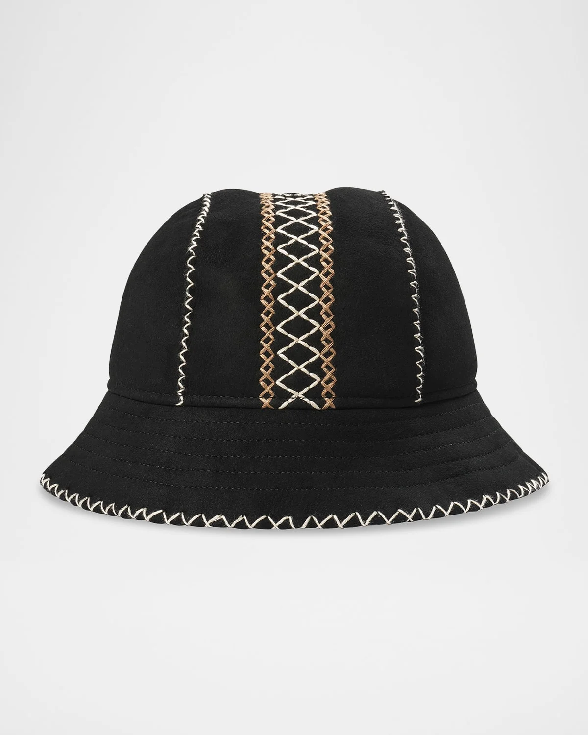 Atherson Embroidered Shearling Hat - 1