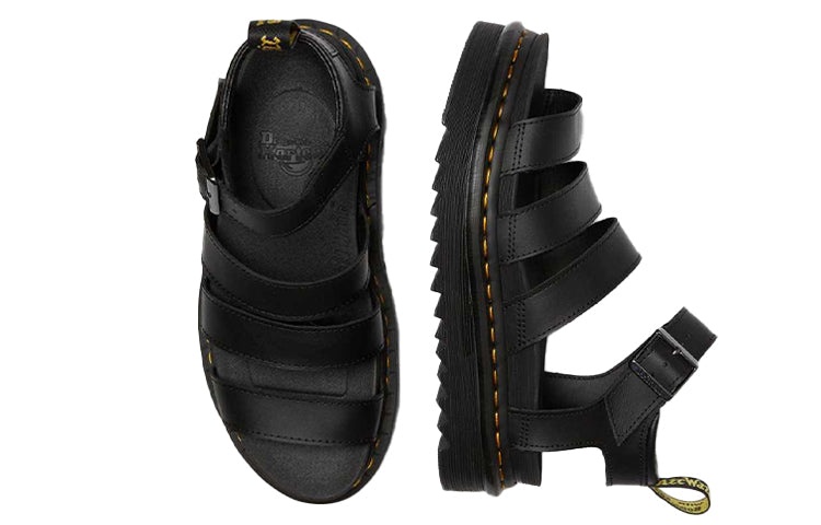 (WMNS) Dr. Martens Blaire Leather Sandals Black 24235001 - 3