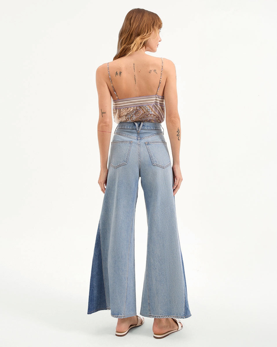 VICKI PATCHWORK WIDE-LEG JEAN - 7