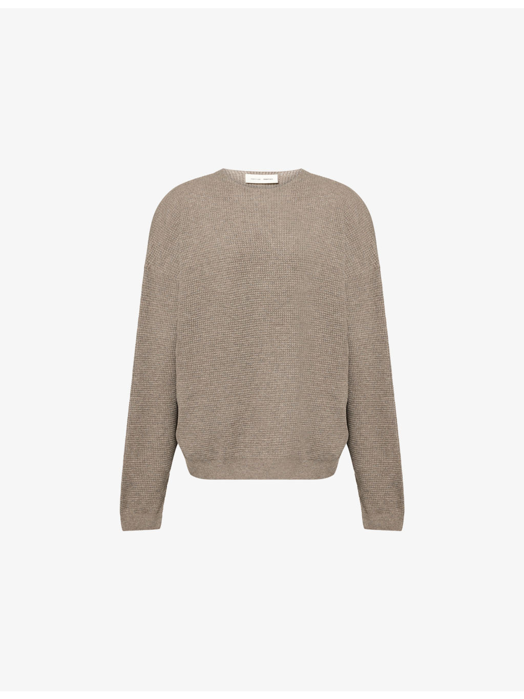 Long-Sleeve Logo-Embroidered Waffle-Knit Jumper - 1