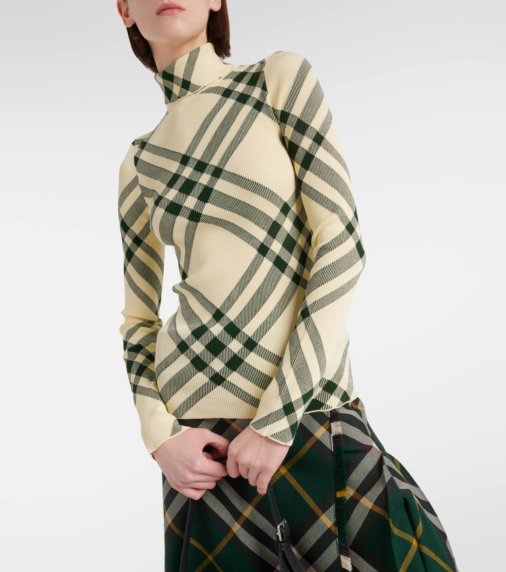 Burberry Check turtleneck sweater - 5