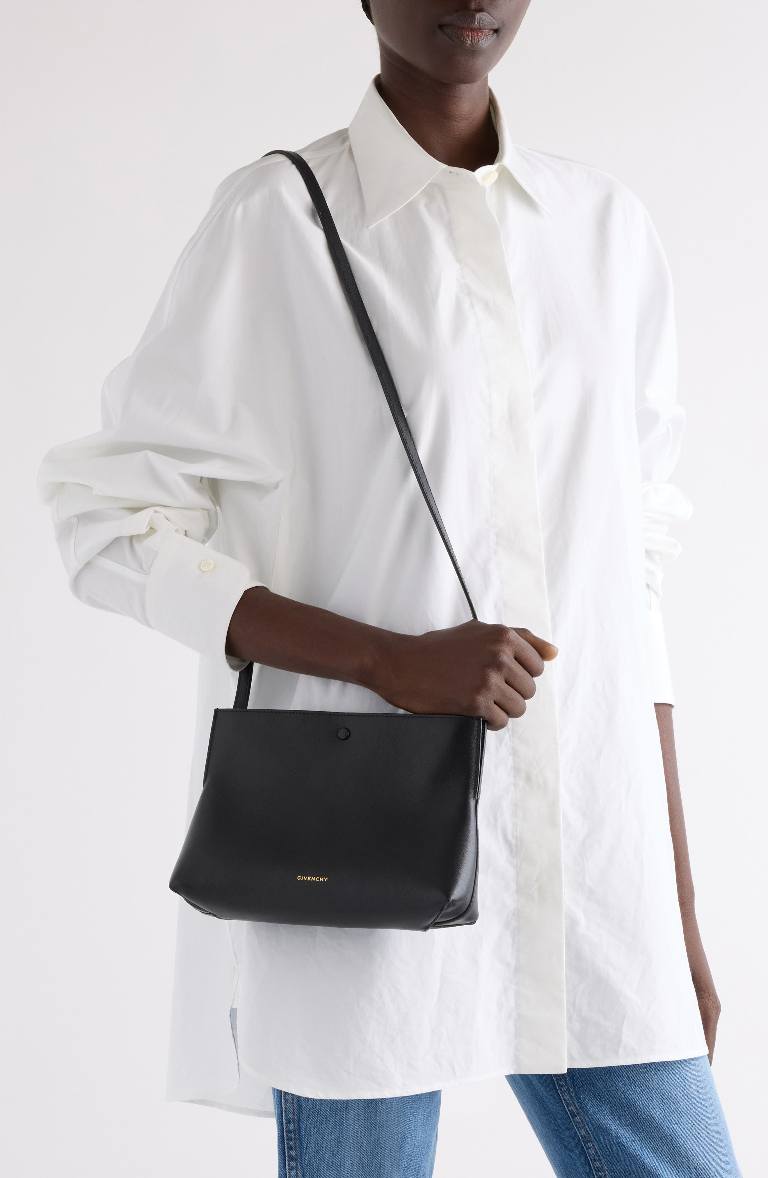 Givenchy Day Pochette Leather Crossbody Bag in Black at Nordstrom - 3