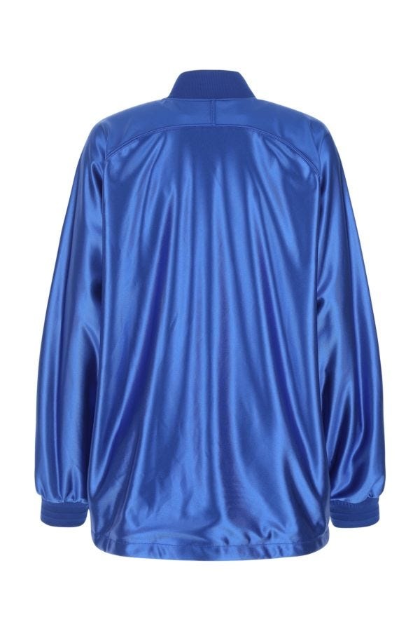 Electric blue polyester oversize sweatshirt - 2