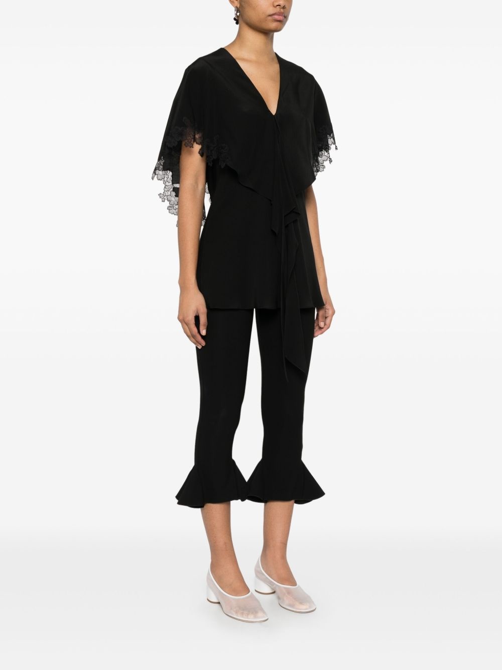 lace-detailing blouse - 3