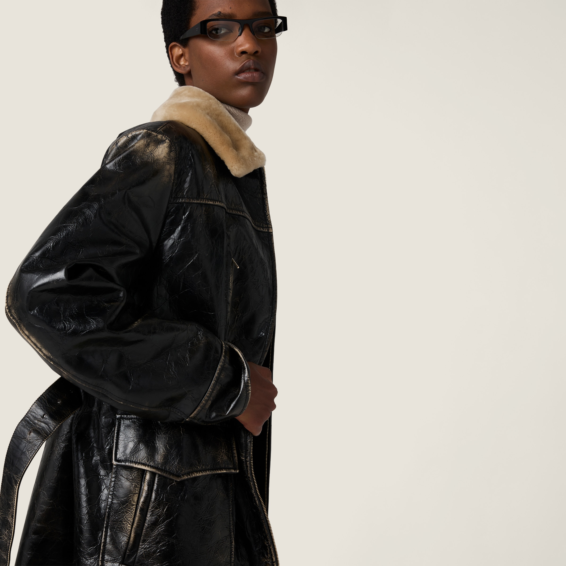 Calf leather caban jacket - 4