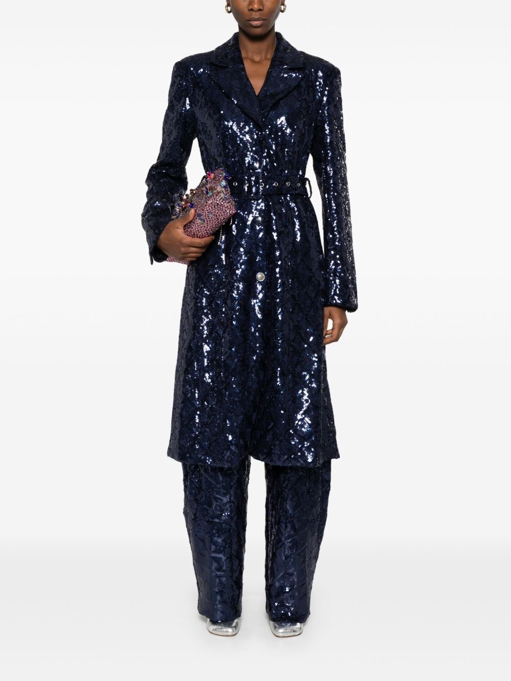 sequinned cargo pants - 2