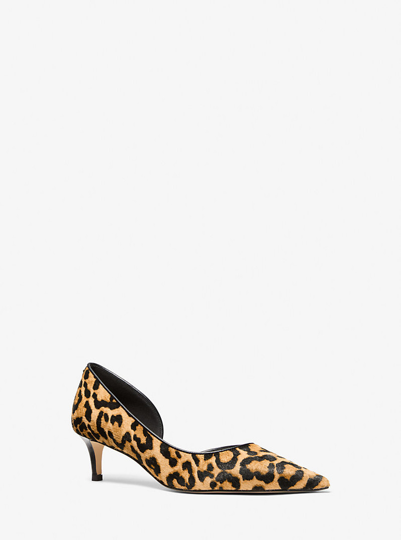 Elyse Leopard Print Calf Hair Pump 1