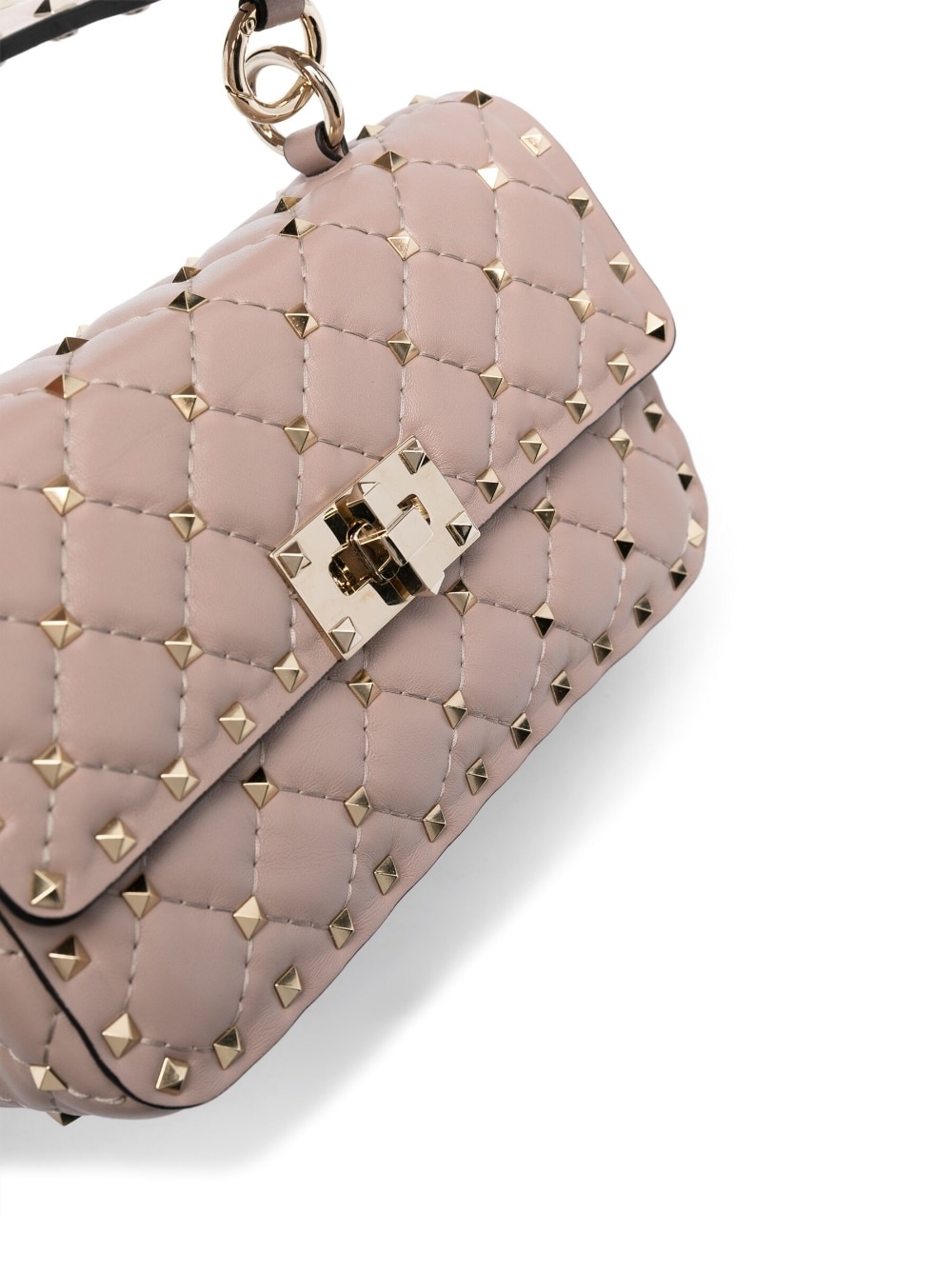 Rockstud quilted top-handle bag - 4