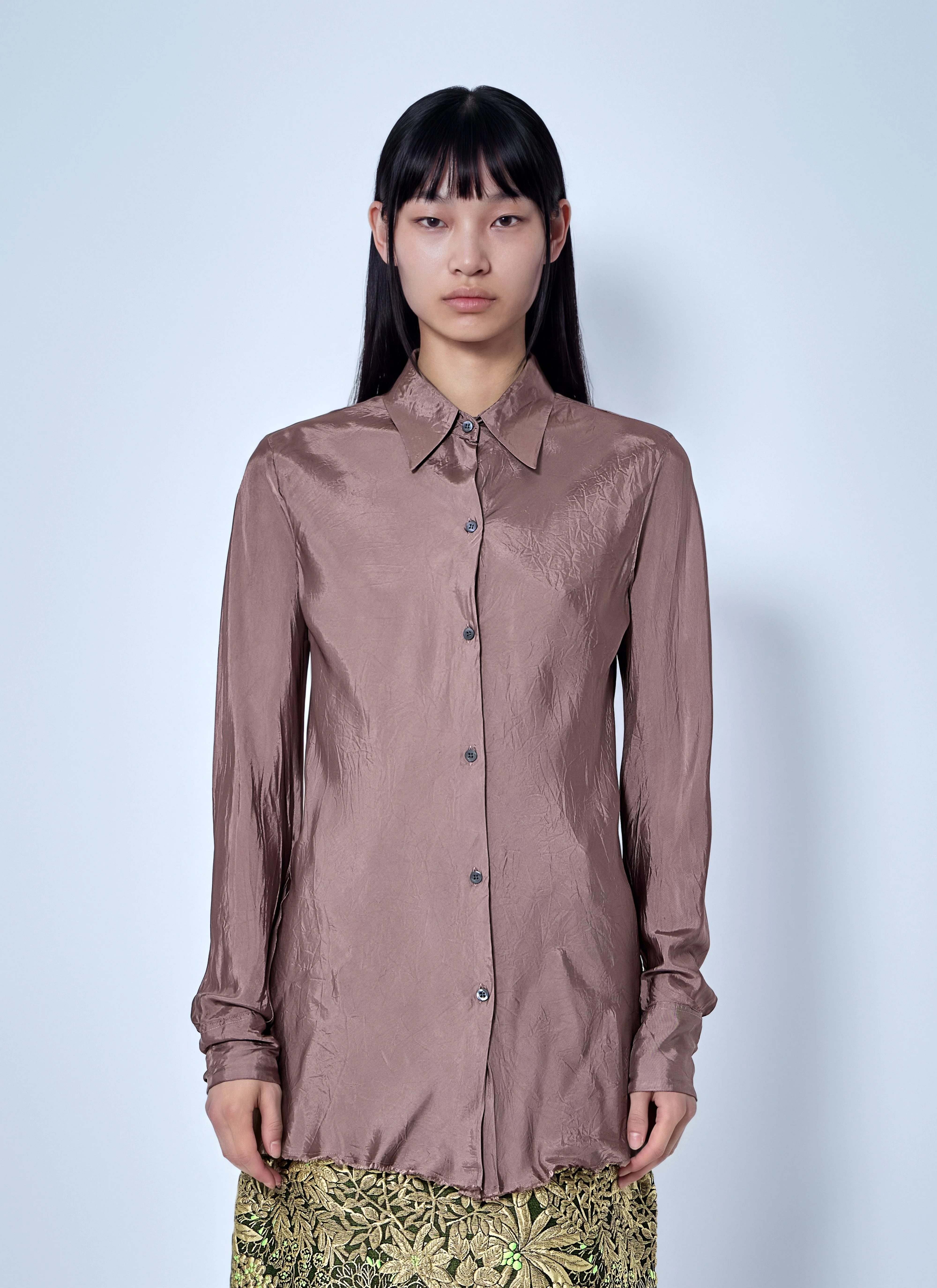 Dries Van Noten Women Calima Fitted Viscose Shirt - 1