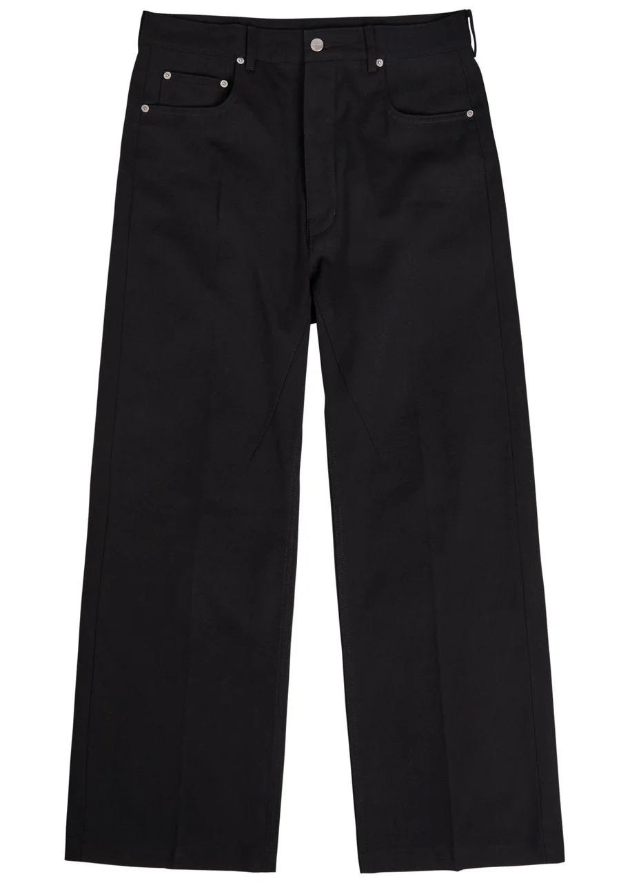Rick Owens Geth Wide-leg Twill Jeans - 1