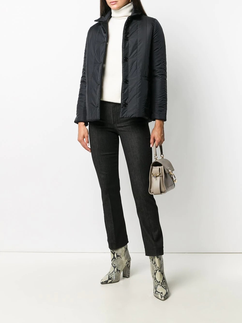 vertically quilted jacket - 2