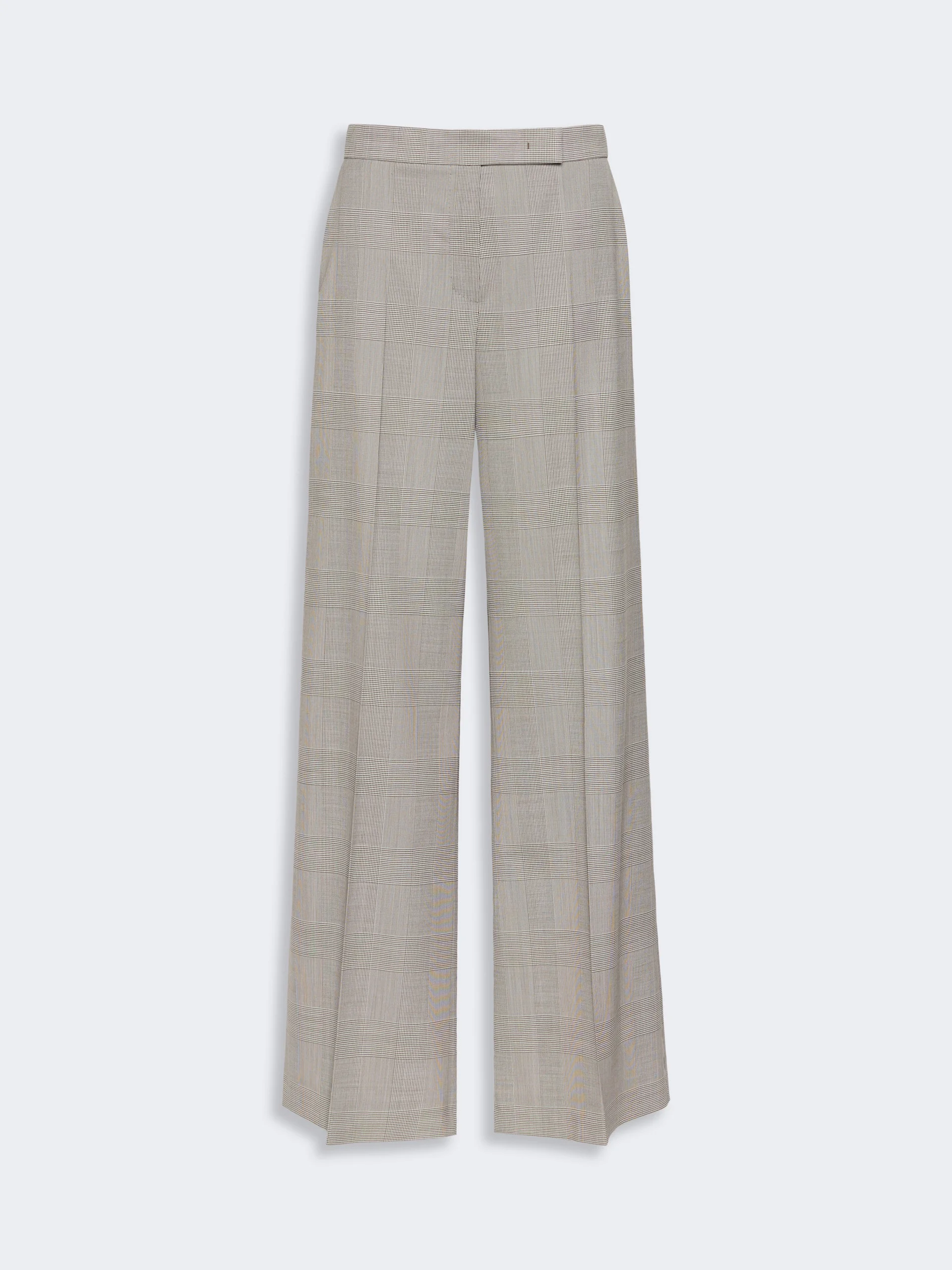 NETTO Glen plaid wool trousers - OLIVE GREEN - 1