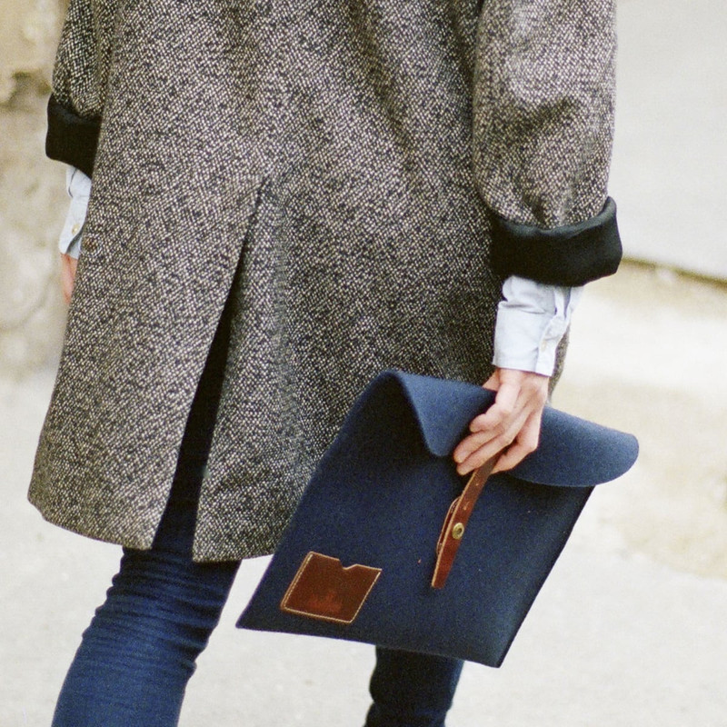 MISHA 15” LAPTOP SLEEVE - NATURAL FELT 3
