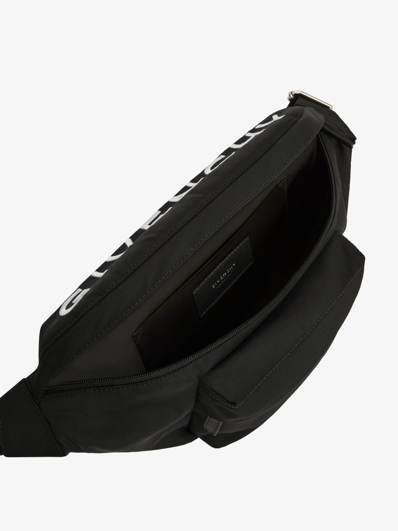 ESSENTIAL U BUMBAG IN NYLON WITH GIVENCHY EMBROIDERY 4