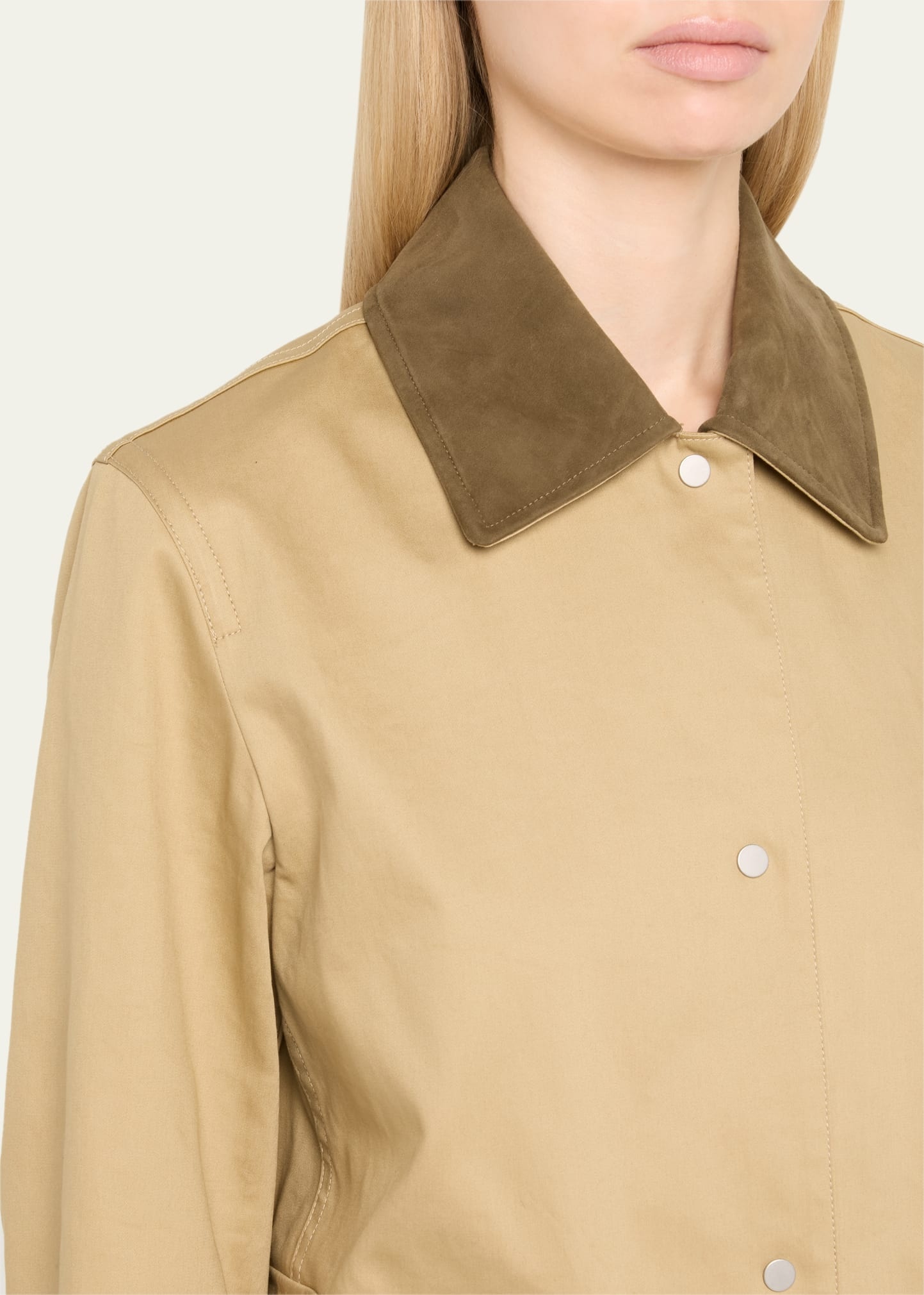 Suede Collar Utility Jacket - 5