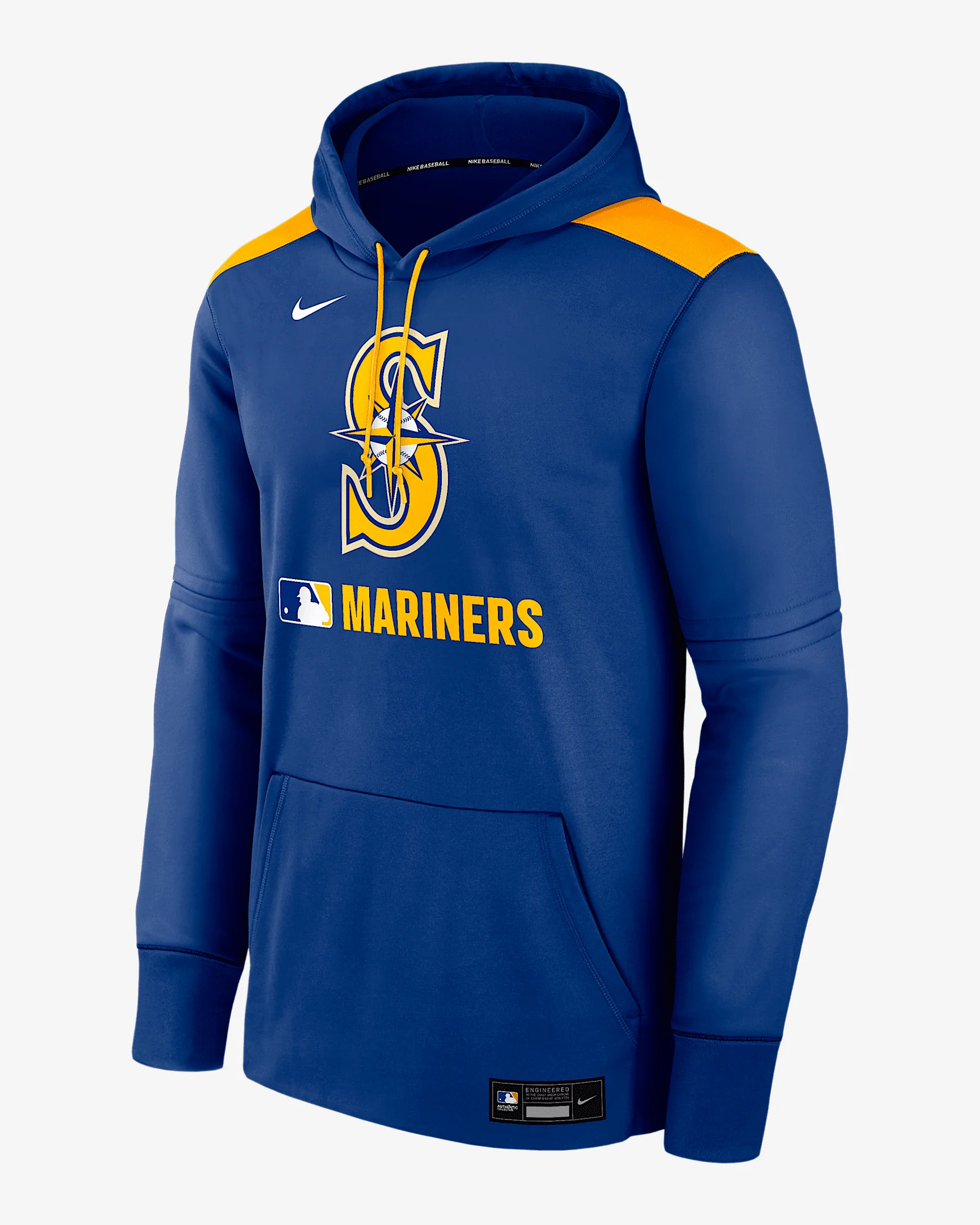Seattle Mariners Authentic Collection Men's Nike Therma MLB Pullover Hoodie - 1