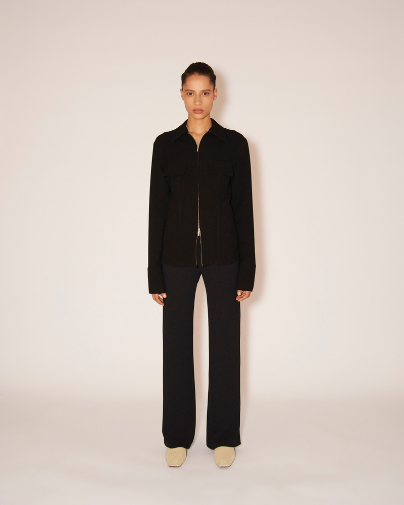 Nanushka CAMELLIAS - Boucle-crepe jacket - Black outlook