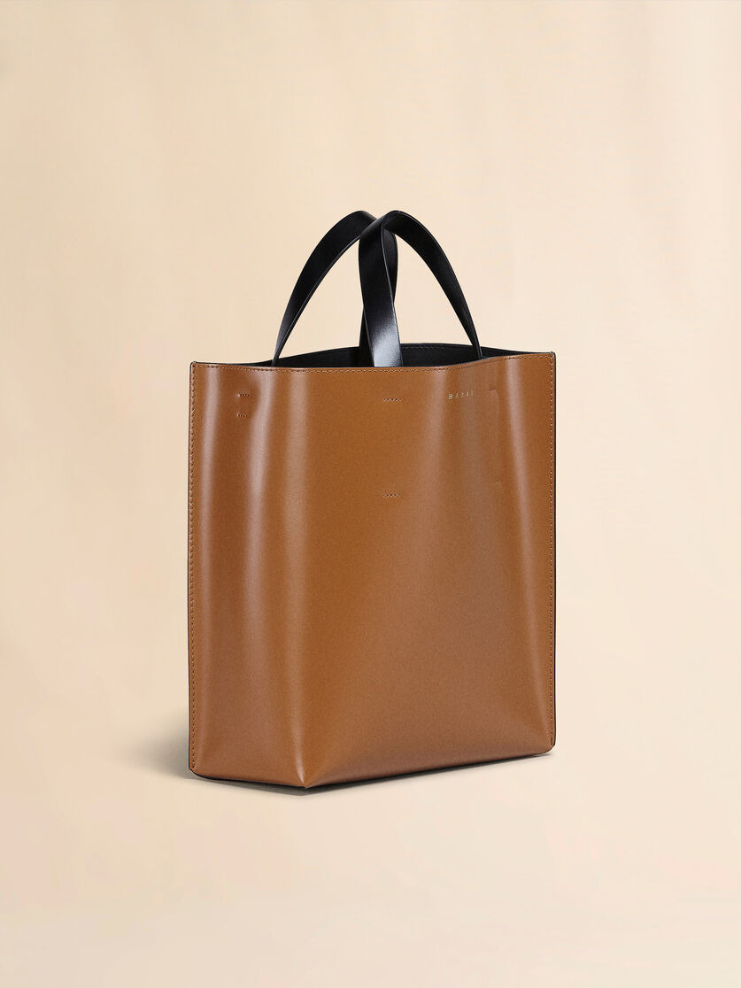 MUSEO SMALL BAG IN BROWN AND BLACK LEATHER - 6