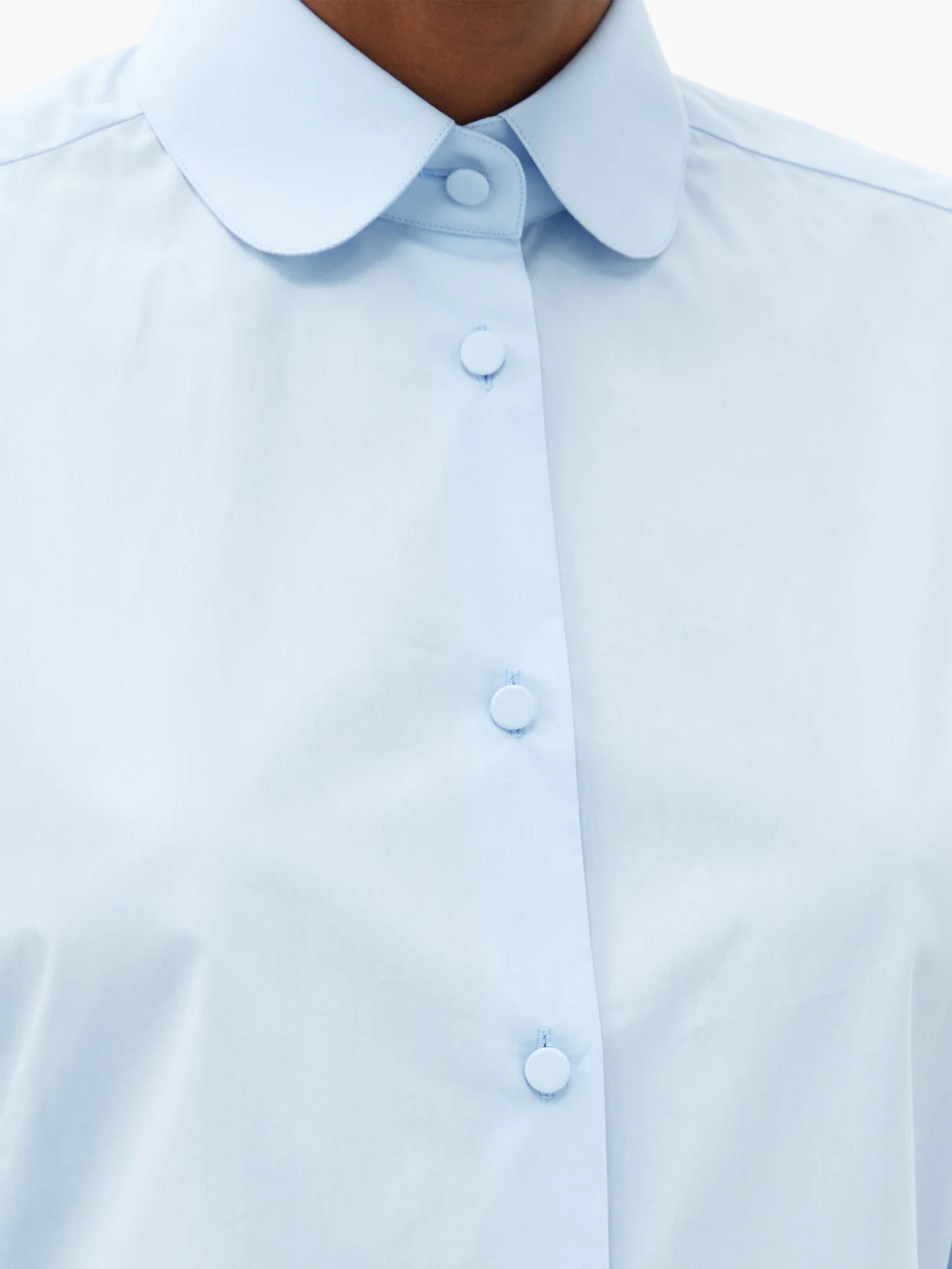 Club-collar cotton-poplin shirt - 3